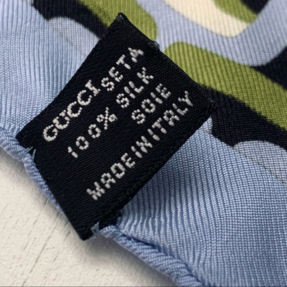 Rare Vintage Gucci Silk Scarf - Exclusive Geometric Design - Made in Italy - Picture 4 of 16